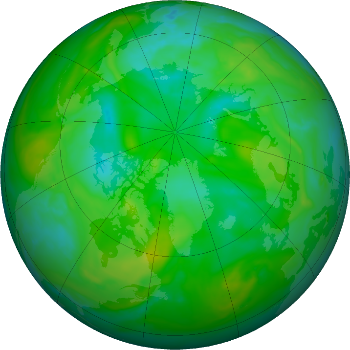 Arctic ozone map for 20 July 2021